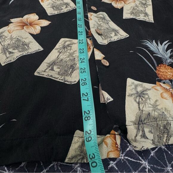 Vintage Men’s Large Silk Hawaiian Button Down Shirt Jamaica Jaxx - Picture 7 of 11